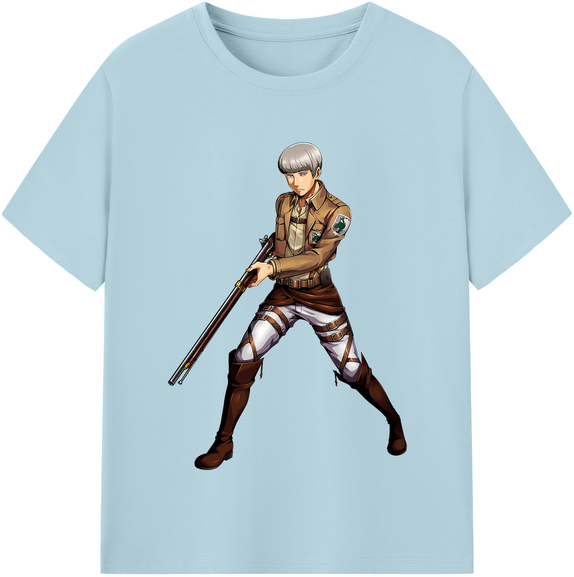 （画像用） 進撃の巨人 Attack on Titan 綿100％半袖Tシャツ（フロントプリント）